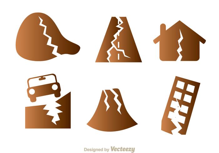 Earthquake Damage Icons.