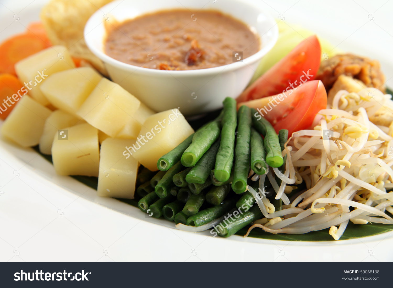 Peanut Sauce Eastern Cuisine Named Gadogado Stock Photo 59068138.