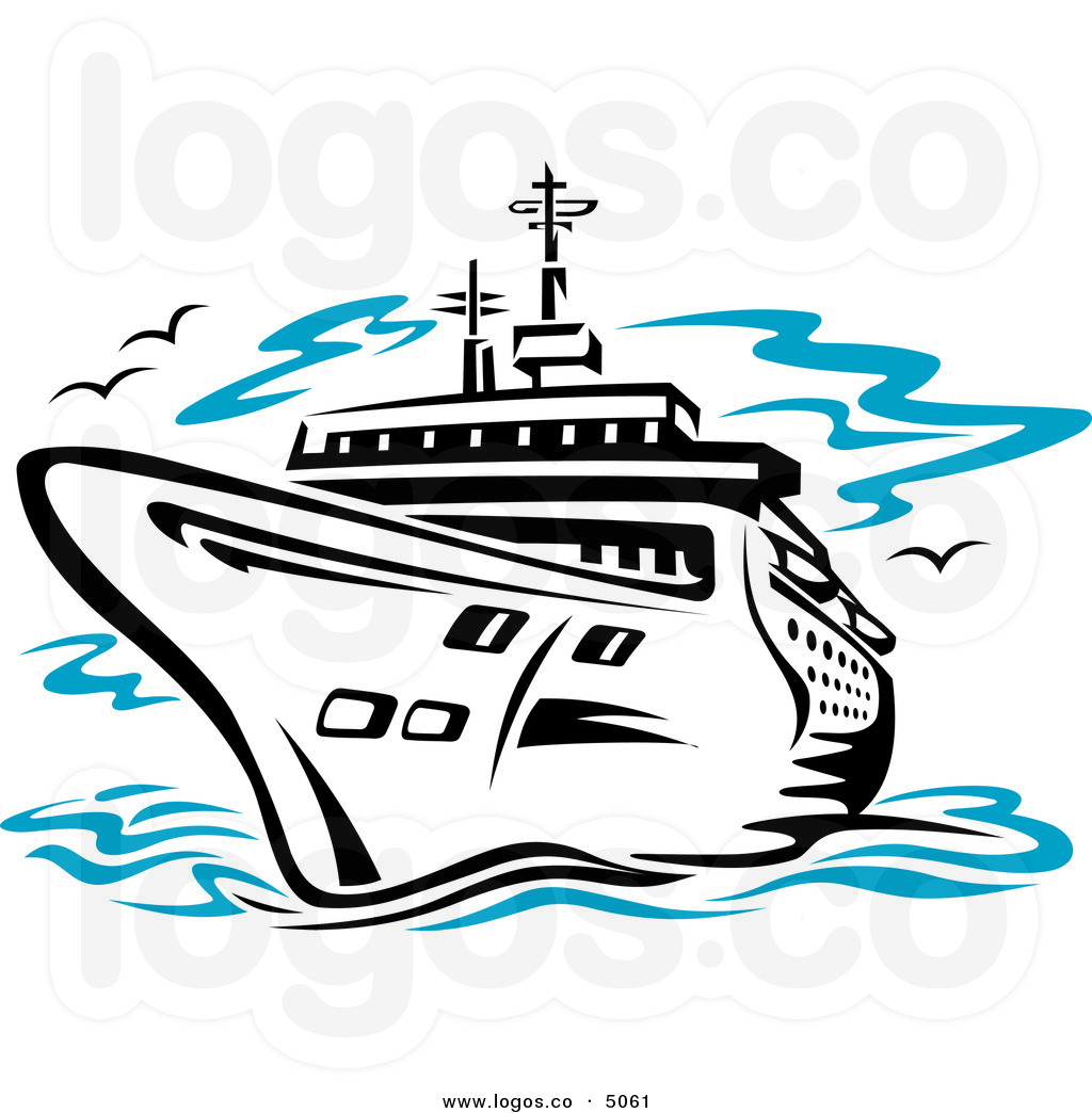 Clipart ships at sea.