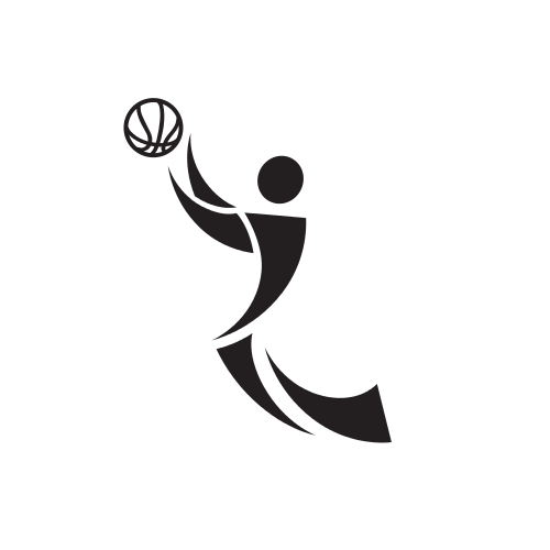 Basketball Shooting Athlete Logo.