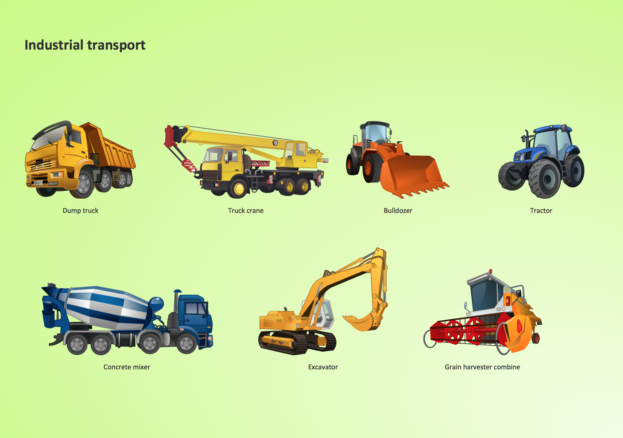 Road Transport Design Element. Transport illustrations.