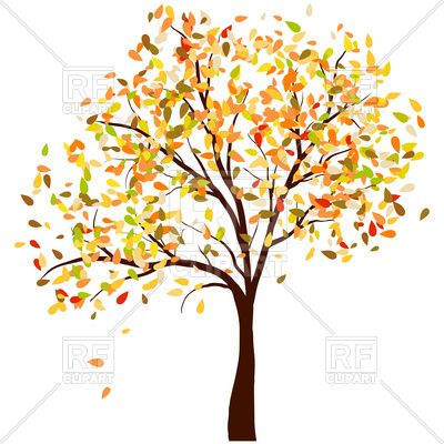 Autumn birch tree with falling leaves Stock Vector Image in.