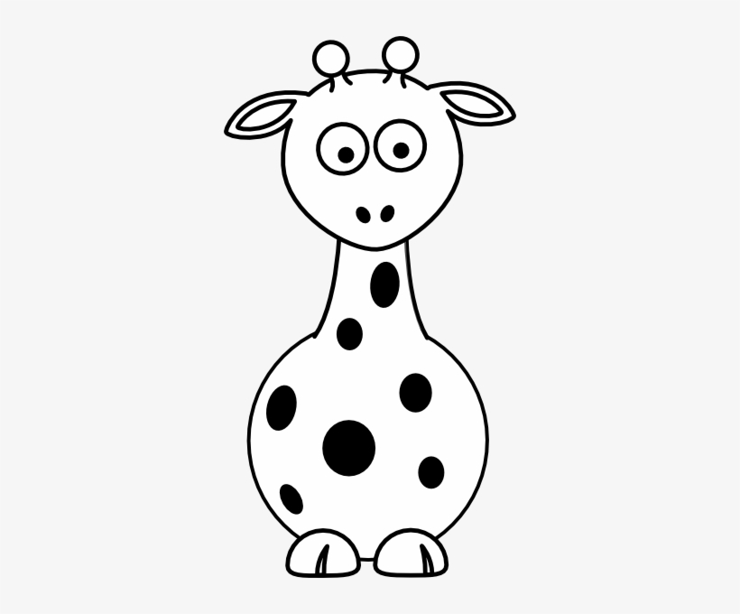 Baby Giraffe Clip Art Black And White.