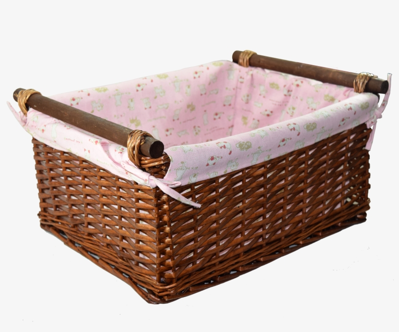 Baby Girl Wicker Basket.