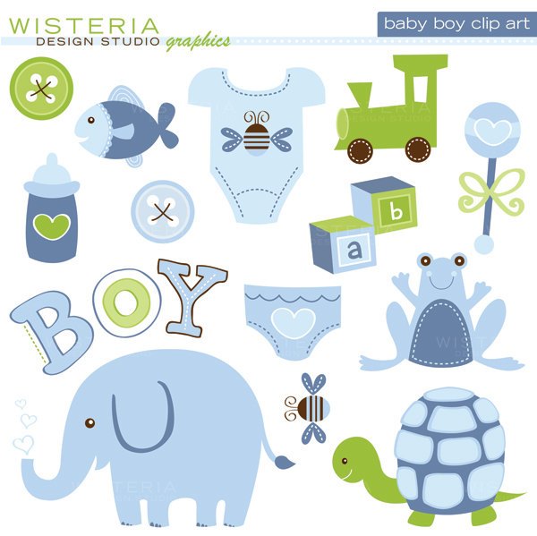 Baby boy items clipart » Clipart Portal.