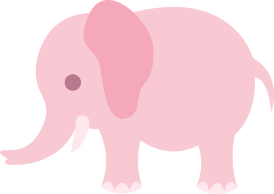 Little Pink Elephant Clip Art.