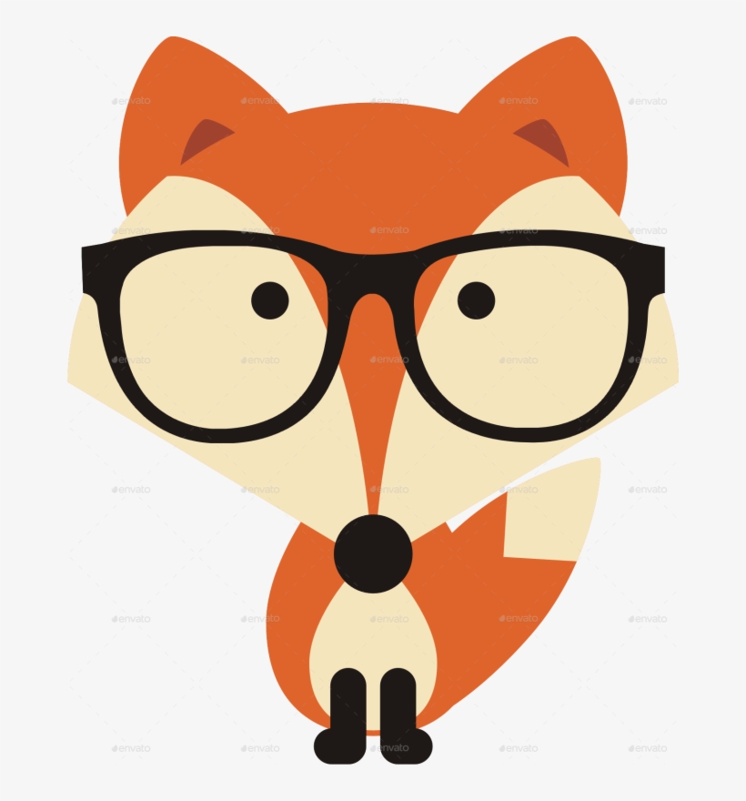 Baby fox with glasses clipart clipart images gallery for.