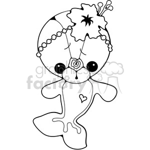 Baby Harp Seal clipart. Royalty.