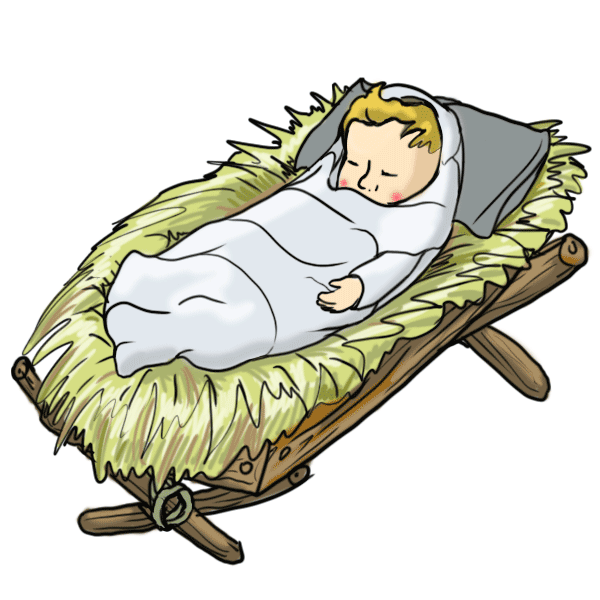 Kết quả hình ảnh cho baby jesus in a manger clipart.