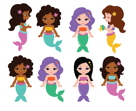 Free Little Girl Mermaid Silhouette, Download Free Clip Art.