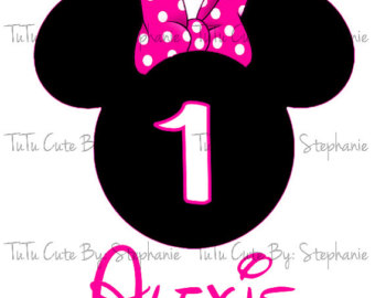 Minnie Mouse 1st Birthday Clip Art.