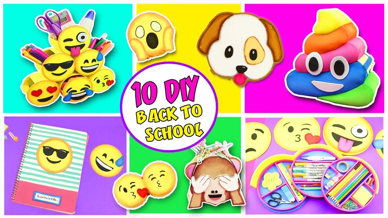 10 DIY EMOJIS SCHOOL SUPPLIES.