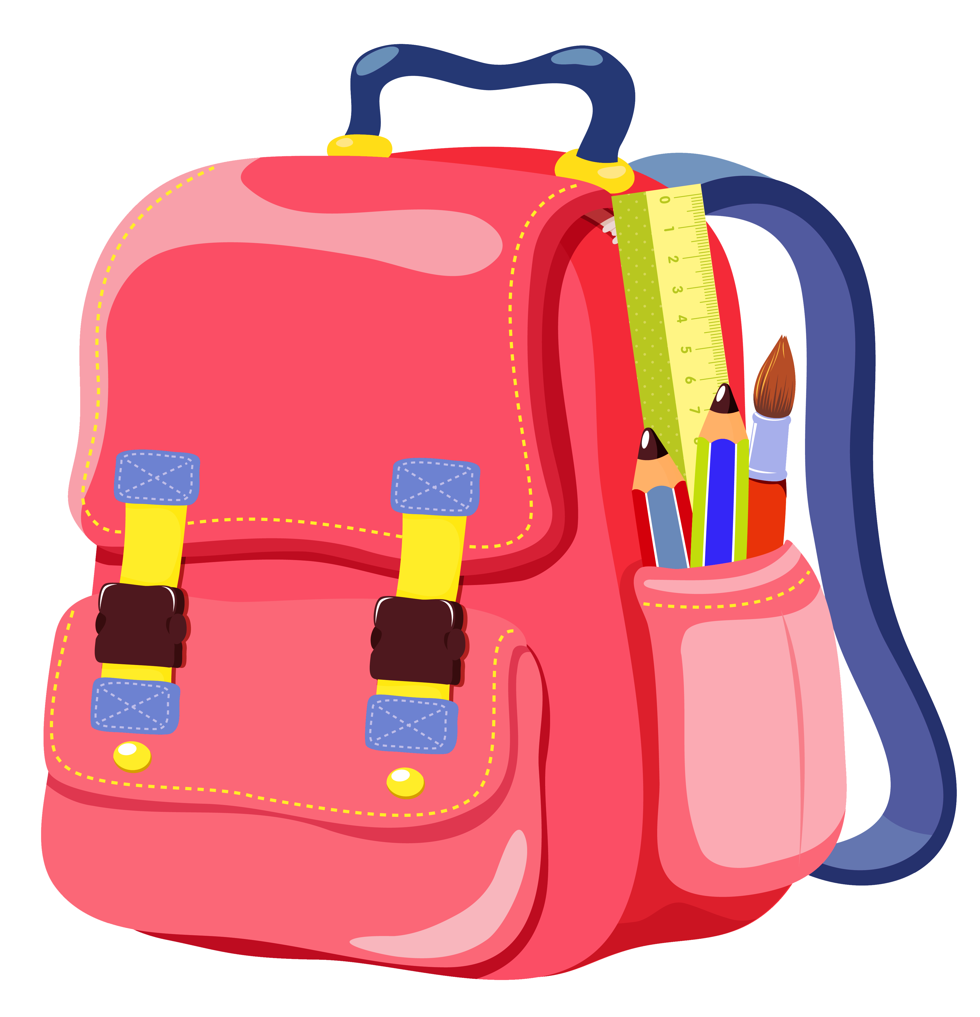 Kid with backpack clipart free images.