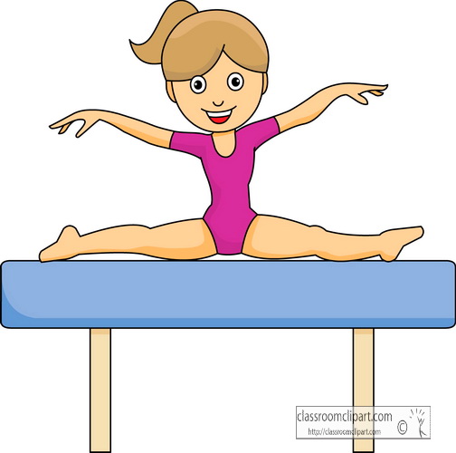 Gymnastics Balance Beam Clipart.