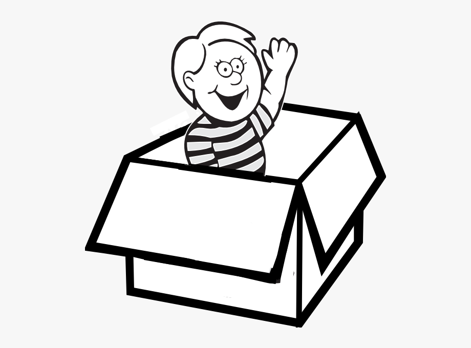 Ball In The Box Clipart Black And White.