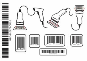 QR code and Barcode icons set Vector.