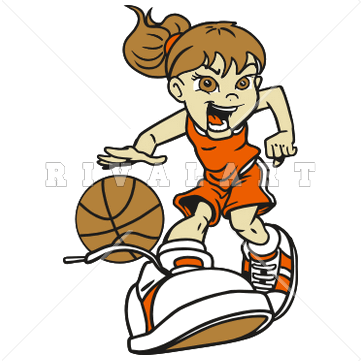 Girl Basketball Player Clipart.