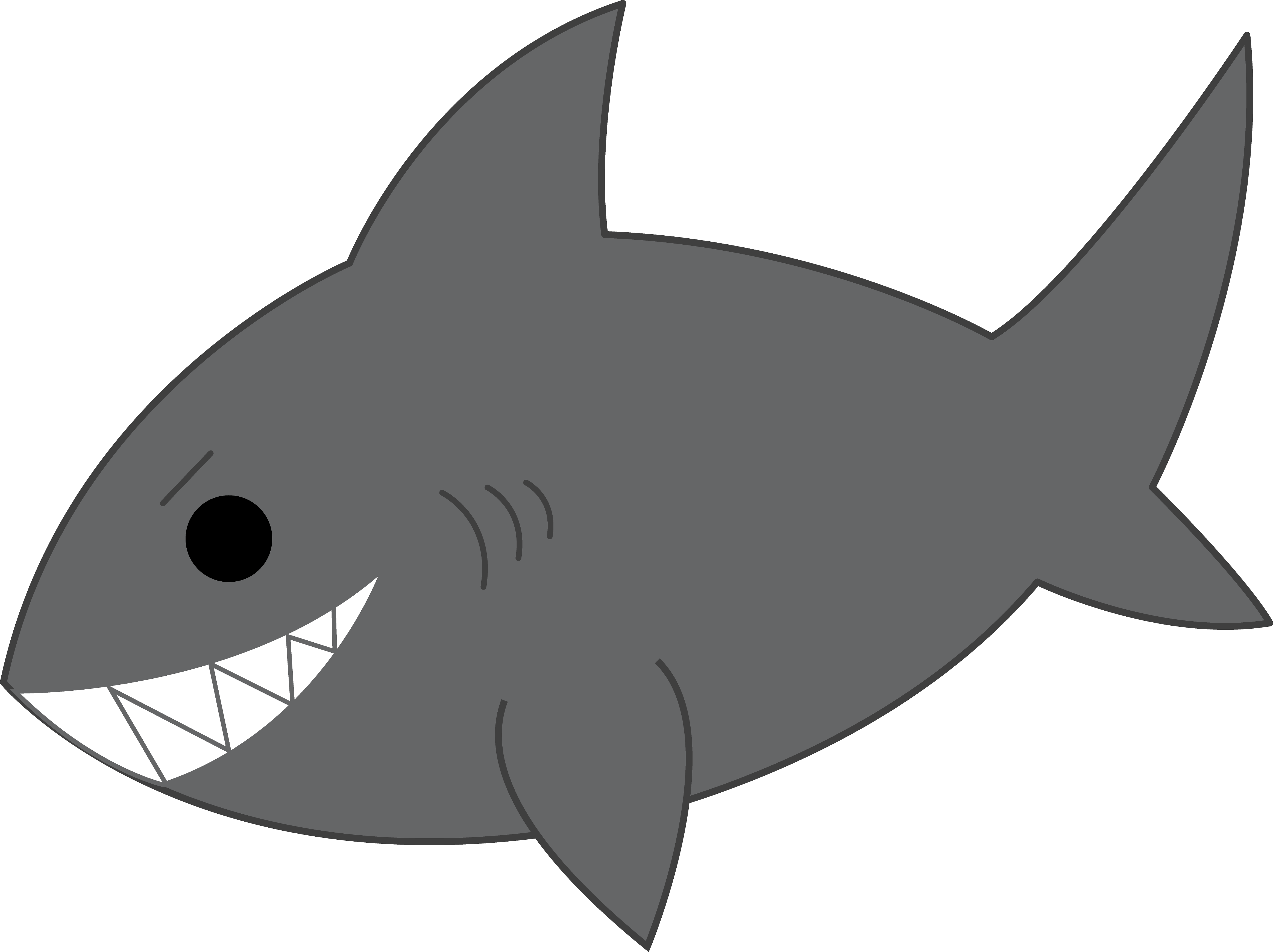 Cartoon shark clipart.