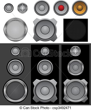 Vector Clip Art of Speaker basic.