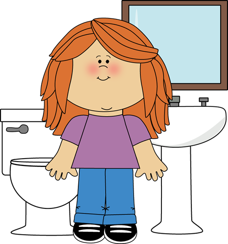 Girl Bathroom Clipart.