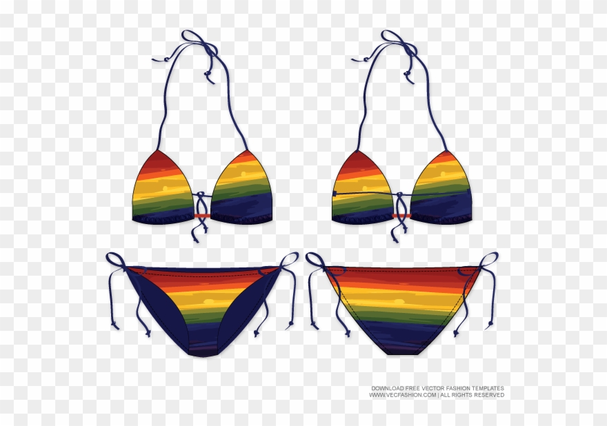 Clip Art Women Beachwear Swim Suit.