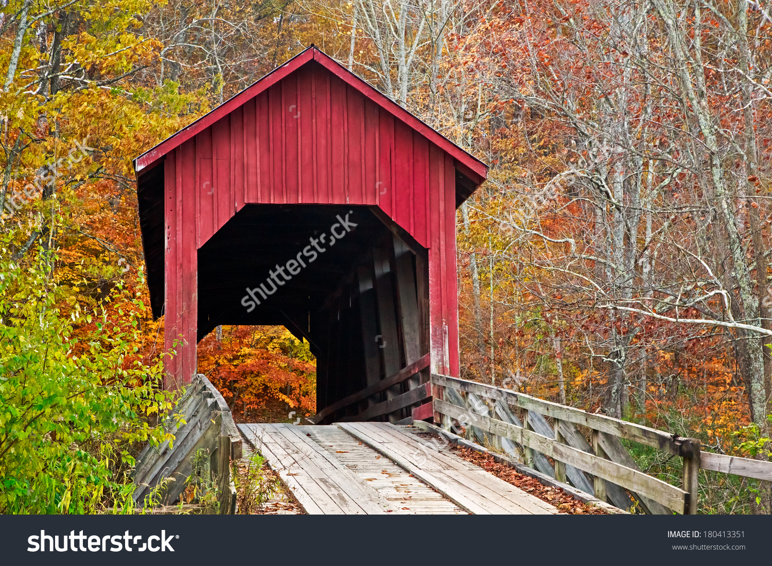 Brown County Indianas Bean Blossom Covered Stock Photo 180413351.