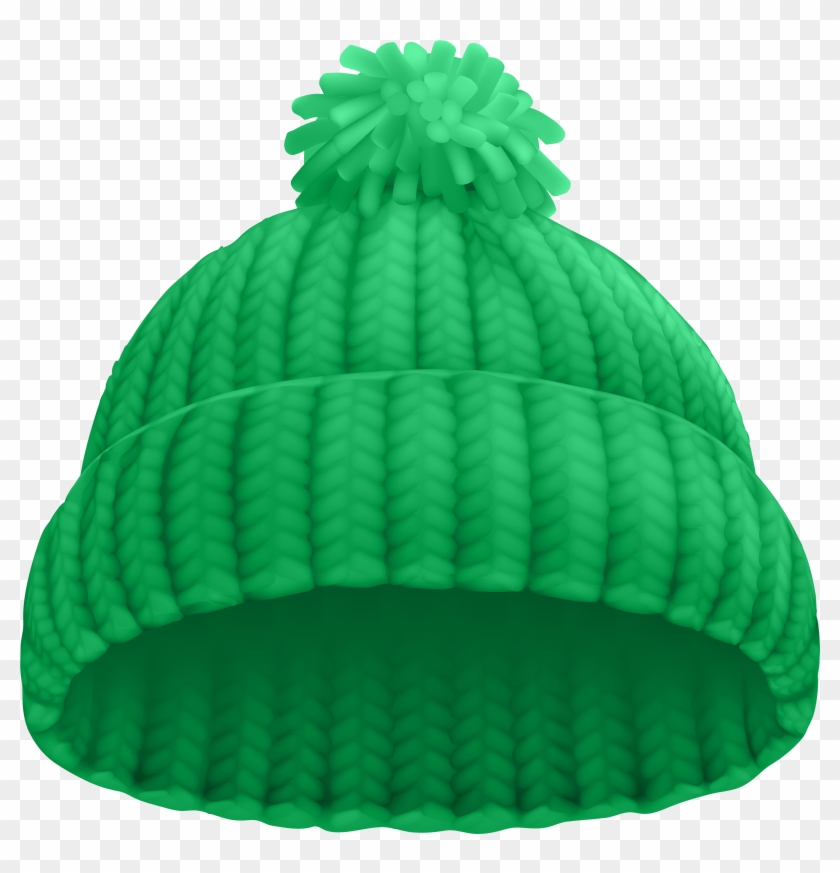 Green Winter Hat Png Clip Art Image.