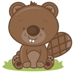 Cute beaver clipart.