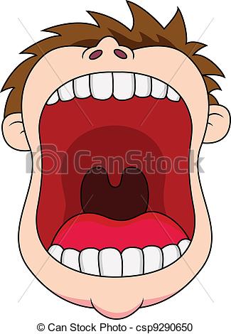 Lion open big mouth clipart.