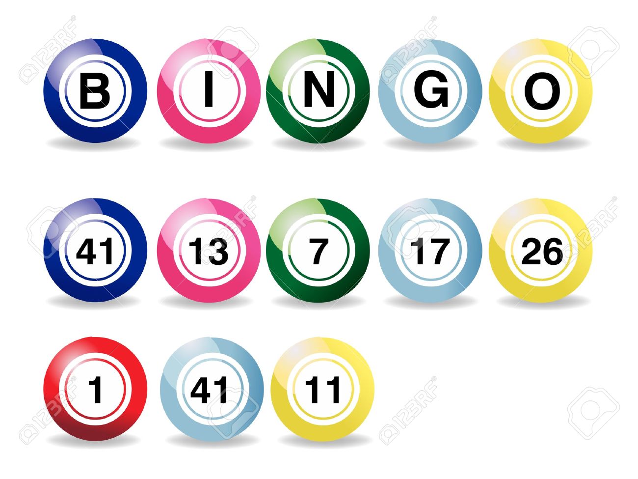 Single Bingo Balls SVG