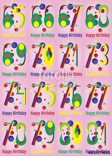 Happy Birthday Card Set. Happy Birthday Wrapping Paper.