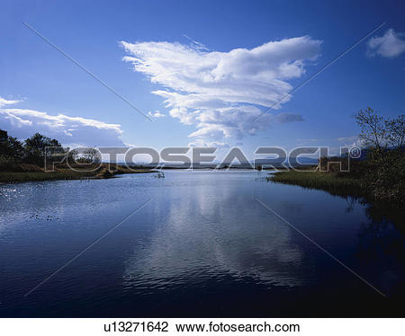 Stock Photo of Lake Biwa and Ado river, Shiga Prefecture, Honshu.