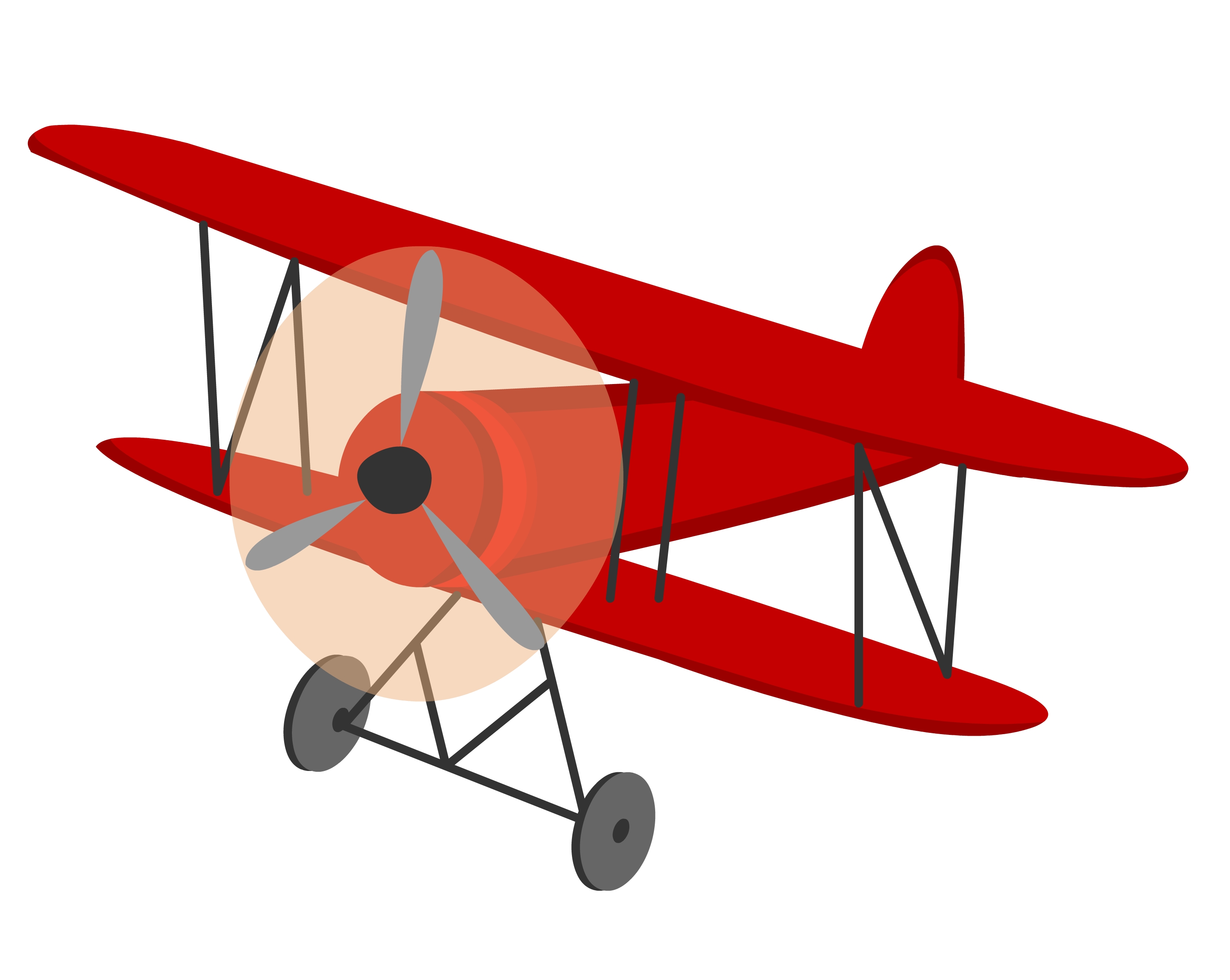 Biplane clip art.