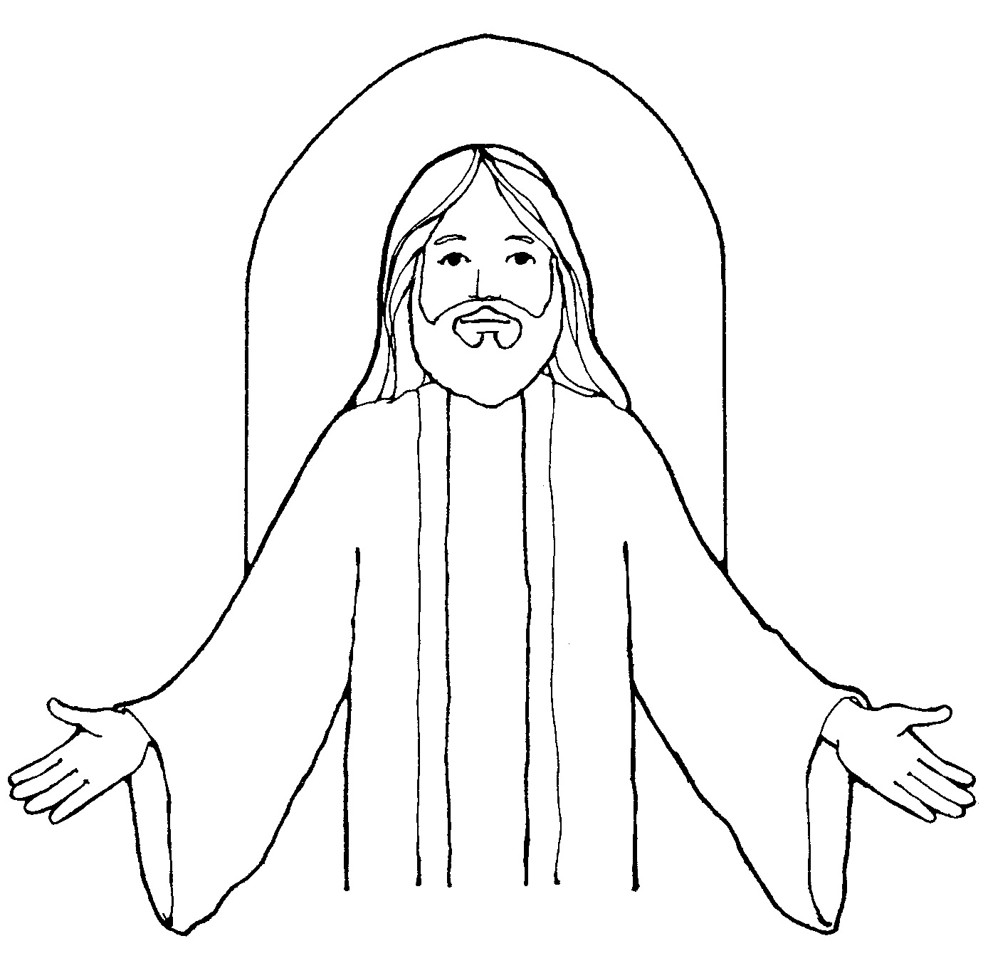 Jesus Clipart Images Black And White.