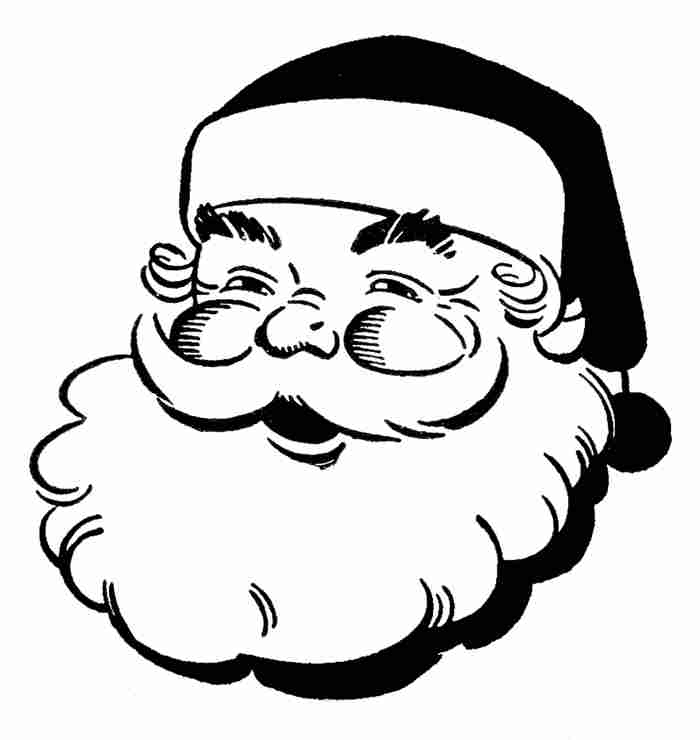 Free Santa Clipart Black And White, Download Free Clip Art.