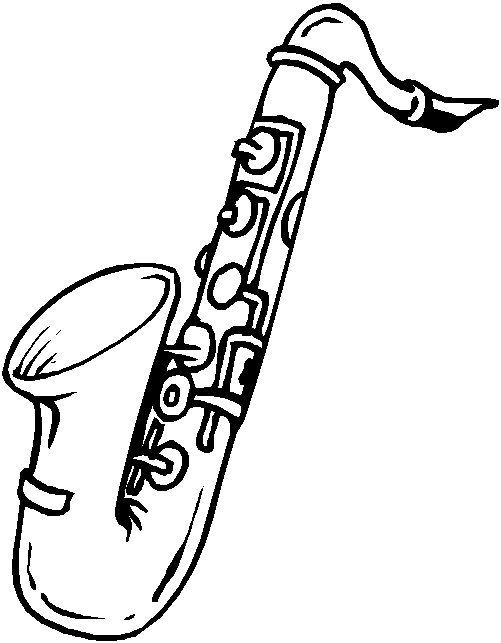 Free Saxophone Black And White Clipart, Download Free Clip.