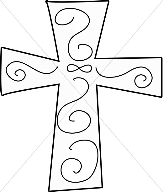 Black and White Swirl Cross.