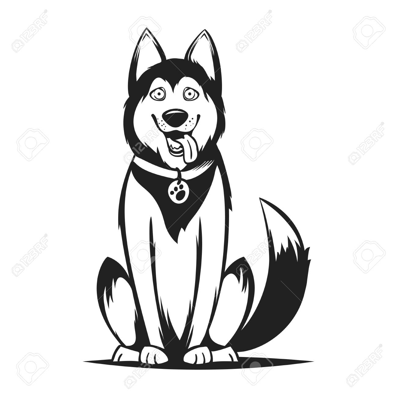 1110 Husky free clipart.