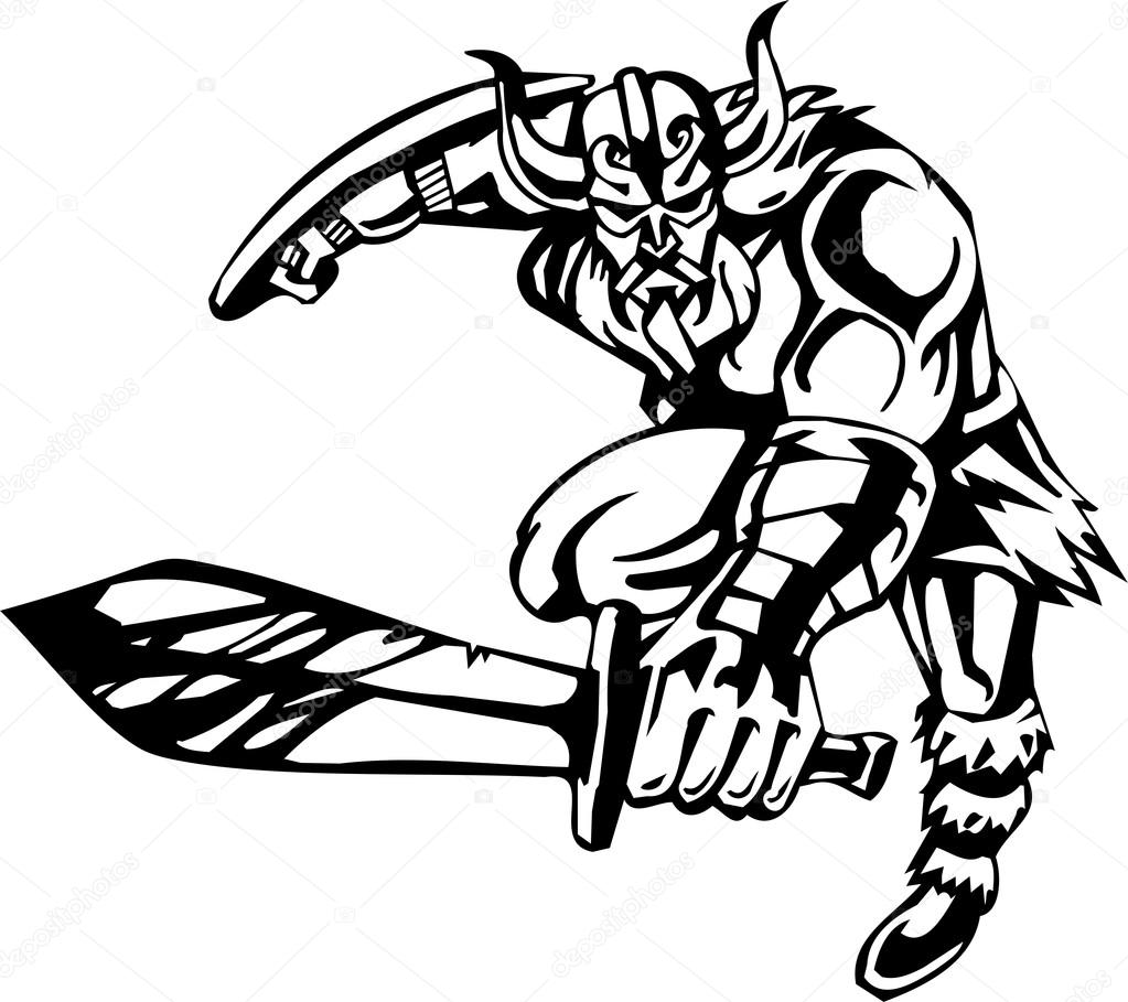 Viking Clipart Black And White.