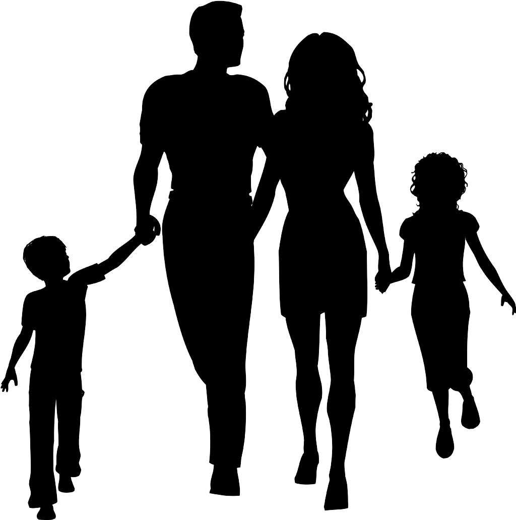 Family Silhouette Clip art.