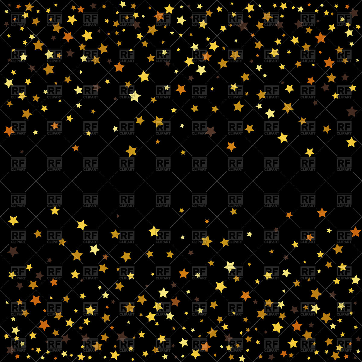 Gold star on black clipart.