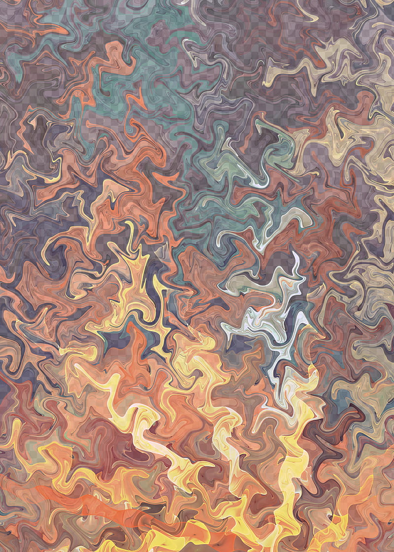 Fractal Gnarl, blue, black, and brown abstract artwork.