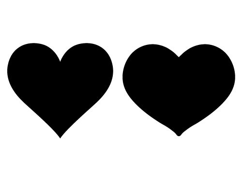 Black heart vector clipart free favorite.