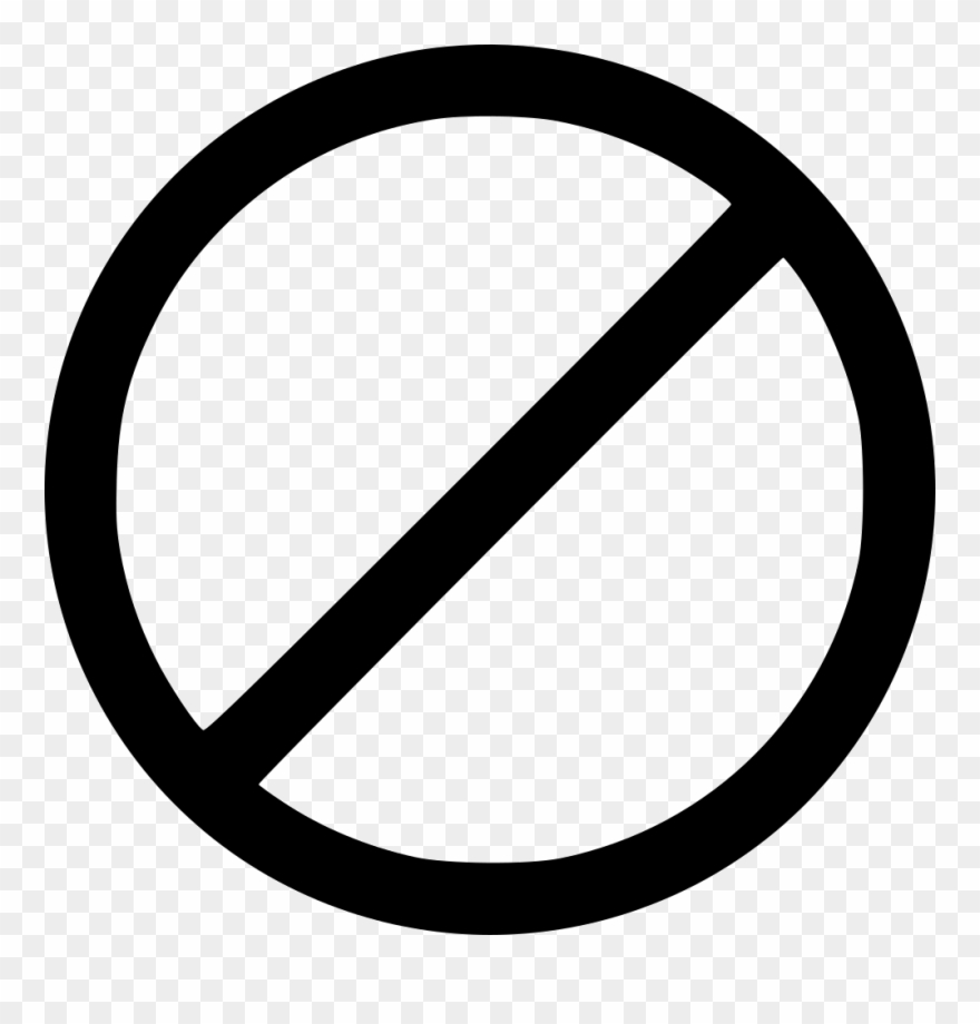 No Symbol Black Transparent Clipart (#2067059).