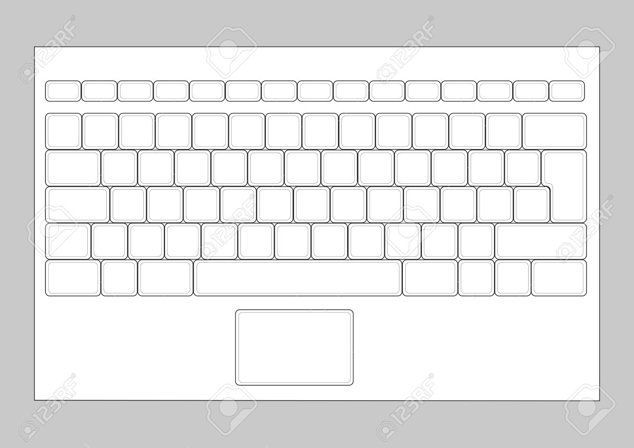 Blank Computer Keyboard Clipart.