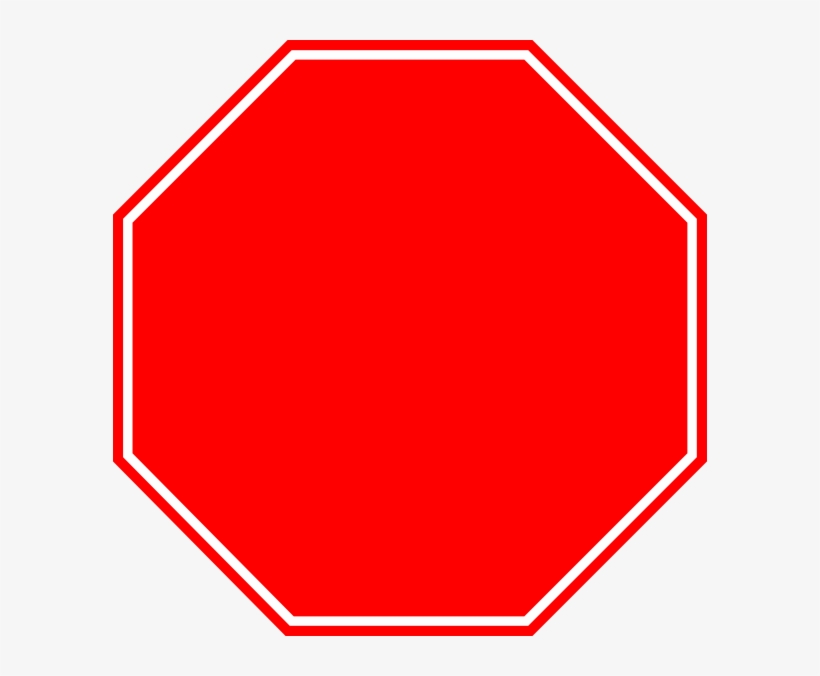 Blank Stop Sign.