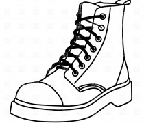 Combat Boots Clipart.