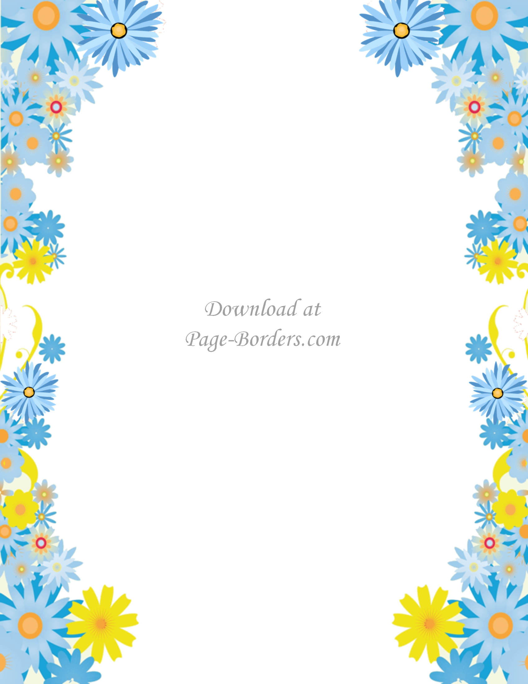 Free flower border template.