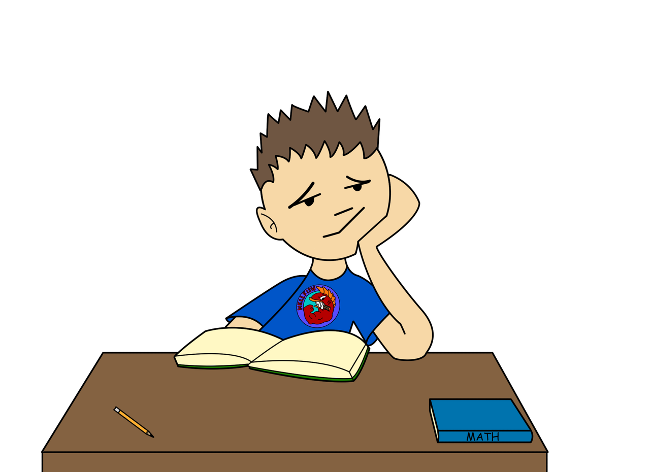 Student bored clipart.