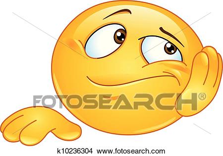 Bored emoticon Clipart.